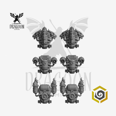 Anvil Wardens Gravis Power Packs (Pack of 6) - 28mm Scale - 40k Compatible