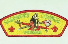Sagamore Council Boy Scout Council Patch CSP Indiana Native Design