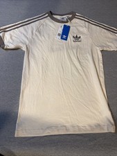 Men’s Small Adidas Three Stripe Embroidered Wonder White