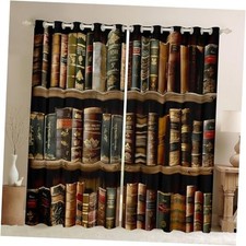 Library 30 -50 Blackout Curtains Old 42"W x 84"L Pack of 2 Olive Black