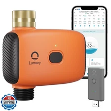 Lumary WiFi Water Timer for Garden Hose, Battery Sprinkler Timer for Watering