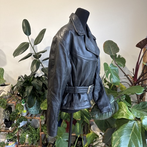 Scarlett Motorcycle Marlon Brando Women’s Lamb Leather Biker Jacket Size L Soft - Picture 11 of 17