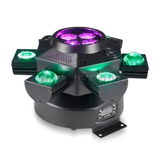 PAIDUN 6 Arms CREE LED Rotating Head Laser Light DMX Disco Party Bar DJ Lighting