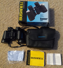 Nuovo binocolo e custodia ottica Insta Focus NOS Bushnell Banner 7x35 completamente rivestito
