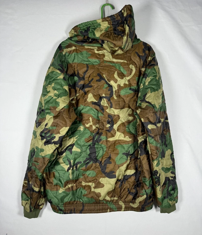 Zero Foxtrot Woobie Quilted Jacket Mens Large Woodland Camo Full Zip Rip Stop - Image 2 of 4