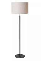 Stehlampe Stoff Metall Beige Schwarz 150 Cm Hoch E27 Loft Stehleuchte Blendarm