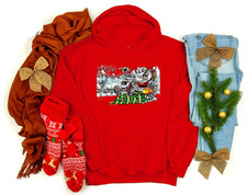 Ed Roth Rat Fink Merry Christmas Red Hoodie Full Size S-5XL