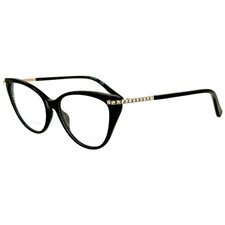 Swarovski SK5425 Womens Plastic Eyeglass Frame 001 Shiny Black 53-16 Crystals