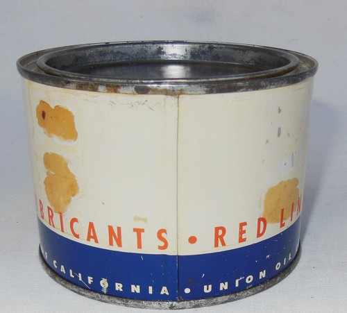Vtg. UNION 76 Oil Co. Red Line Lubricants One Pound Can - Picture 4 of 8