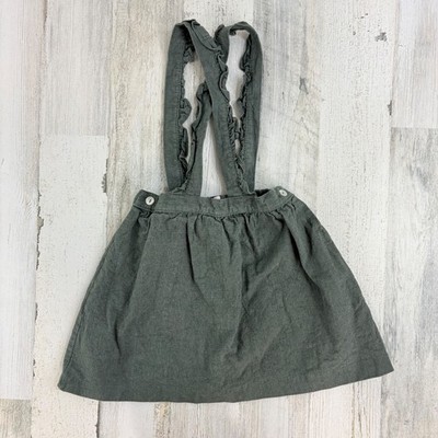 La Coqueta Green Pinafore Skirt Girls Sz 6
