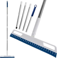 Multifunction Magic Air Broom, Silicone Broom with 56" Long Handle,4 in 1 Rubber