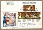 Australia 1970 WCS Cook Bicentenary Minisheet Registered Glen Innes FDC Cover