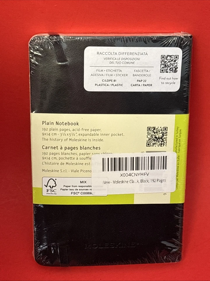 Молескин классический карман мягкий чехол ноутбука черный простоя 192 страницы (3,5 × 5,5») - Изображение 3 из 4