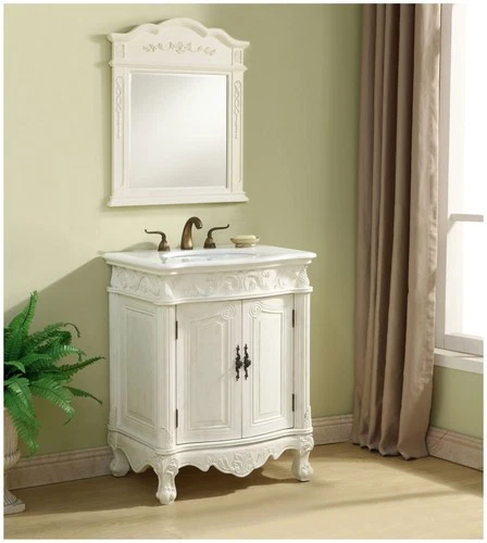 Elegant Lighting VF-1008-VW Danville 30" Tall Cabinet and Quartz - Vintage Mint - Picture 8 of 12