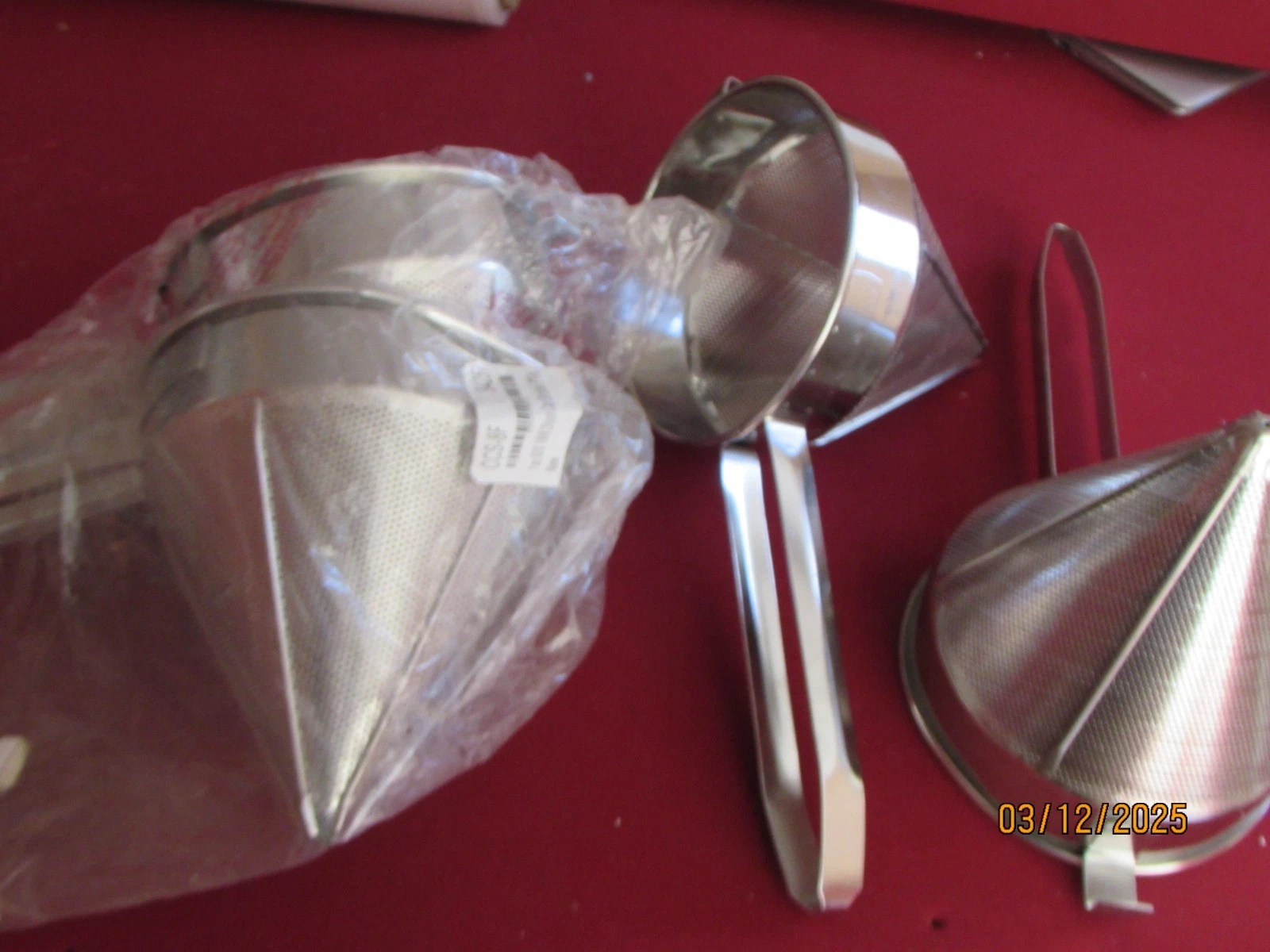 Cap Strainer 8", New Star, Fine Lot of 4 Free Shipping