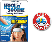 Image of Kool 'N' Soothe Migraine Cooling Gel Sheets 4 Pack UK