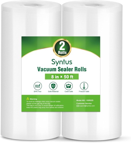 Vacuum Sealer Bags - 2 Rolls 8" x 50", BPA-Free for Food Storage & Sous Vide...