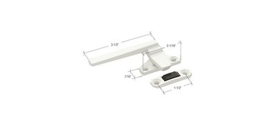 CRL H3820 White Left Hand Casement Window Locking Handle With 1-1/2'' Screw Holes