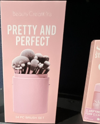 Beauty Creations Pretty and Perfect Pink 24 PC Brush Set Blending Eyeliner Blush
