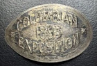 1893 Chicago World's Columbian Expo Elongated 1892 Barber Dime BU UNC M&D-2C