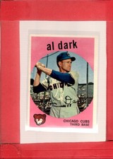 1959 Topps #502 Alvin Dark NM Near Mint Cubs UER ID:76524