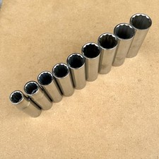 Craftsman 12 Drive 12 Pt Sae Deep Socket Set 12 - 1 9 Pcs V G Series
