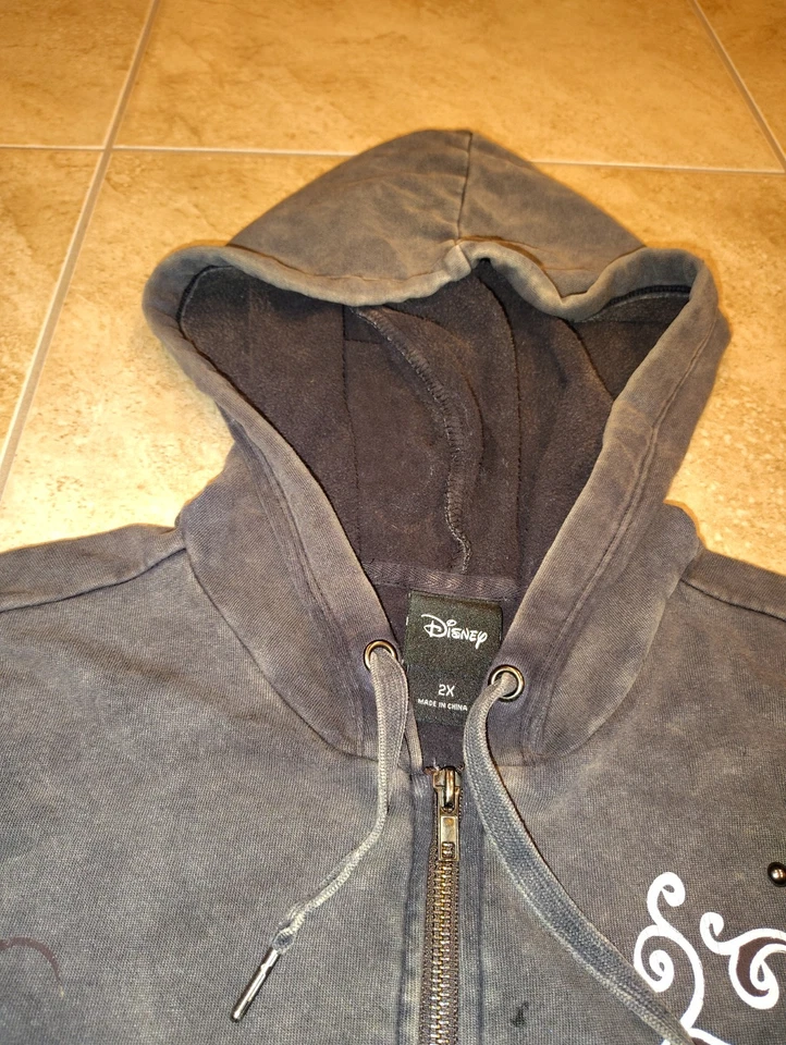 Disney Tinkerbell Fairy Graphic Full Zip Hoodie Size XXL Big Size Check Pictures - Image 3 of 4