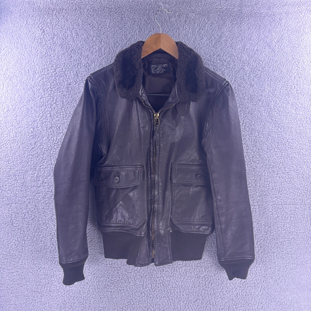 military leather flight jacket products for sale | eBay