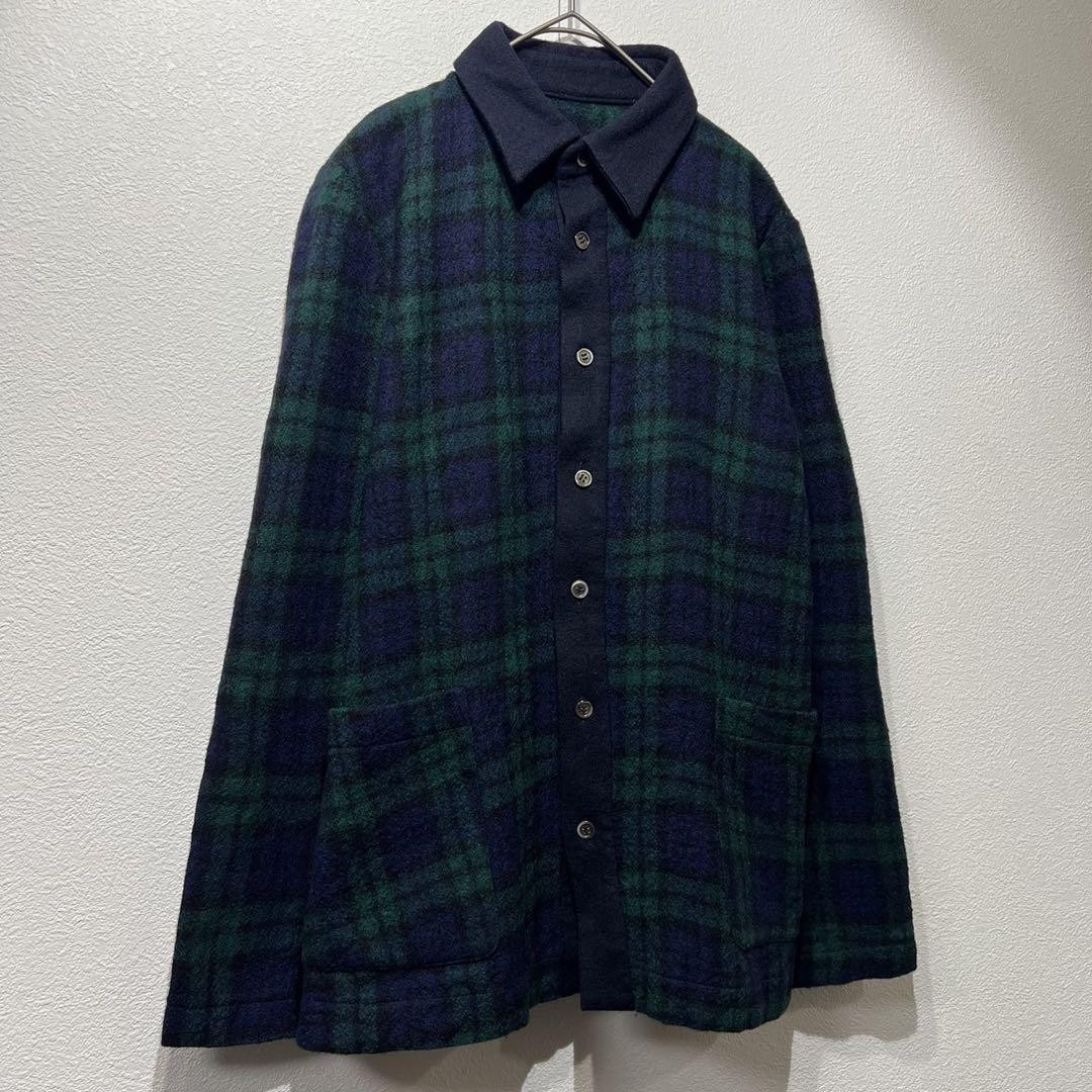 98 tricot Comme Des Garcons Wool Check Shirt Jacket Women's Japan