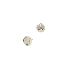 Image of N42 Neodymium Pot Magnet - 12mm dia x 5mm thick x M3 stud - 4kg Pull