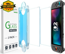 Auto Alignment Tempered Glass for Nintendo Switch 2 Screen Protector 2PK