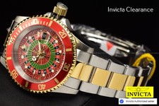 Invicta Pro Diver Casino Roulette Quartz Men's Gold, Steel 2 Tone SS Watch 40mm