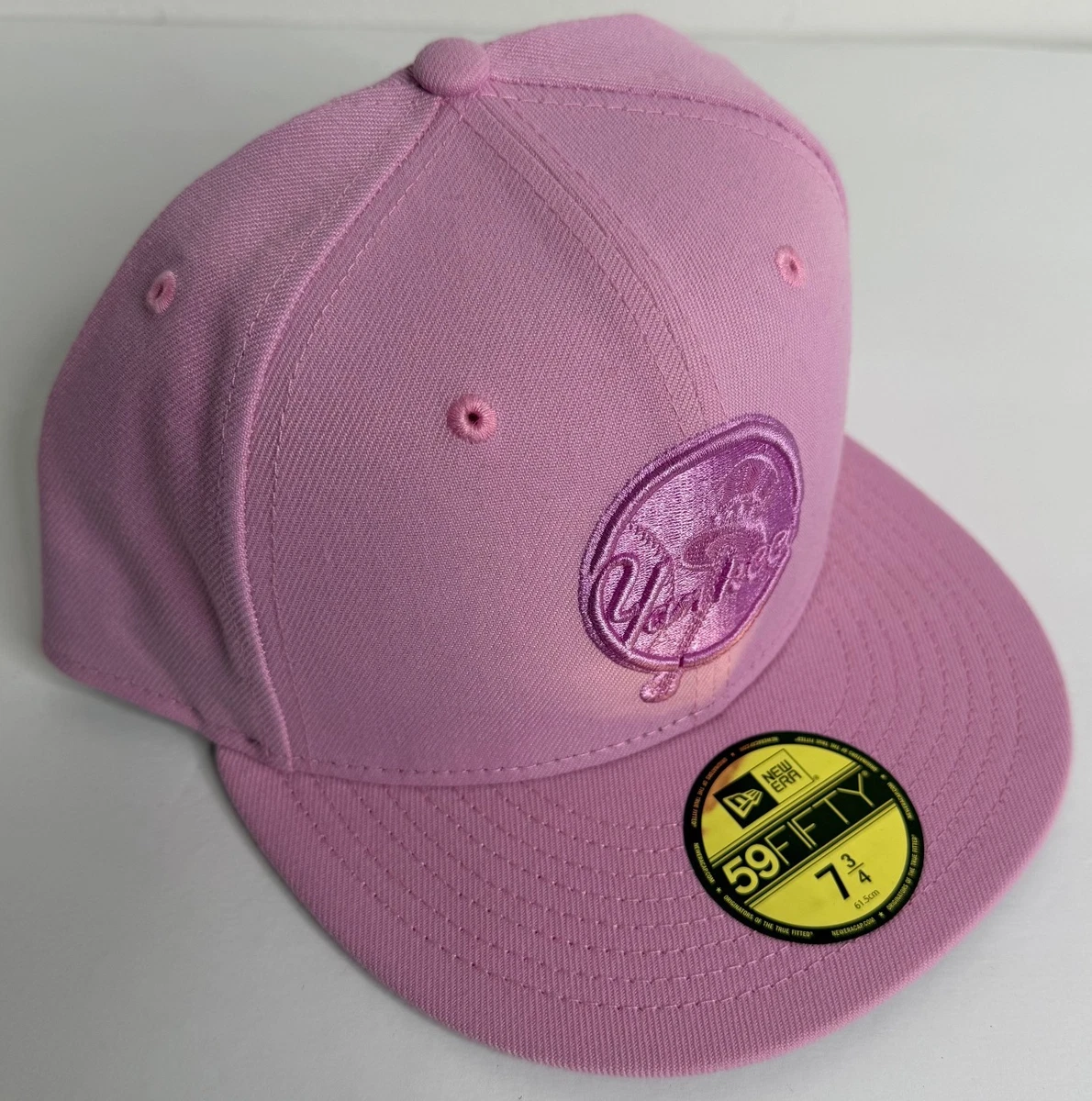 RARE NWOT Vintage Y2K New York Yankees New Era Hat Magenta Cap women/youth NEW ERA 71/8  main image 4