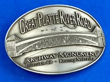 Great Platte River Road Archway Monument I-80 Kearney Ne BELT BUCKLE