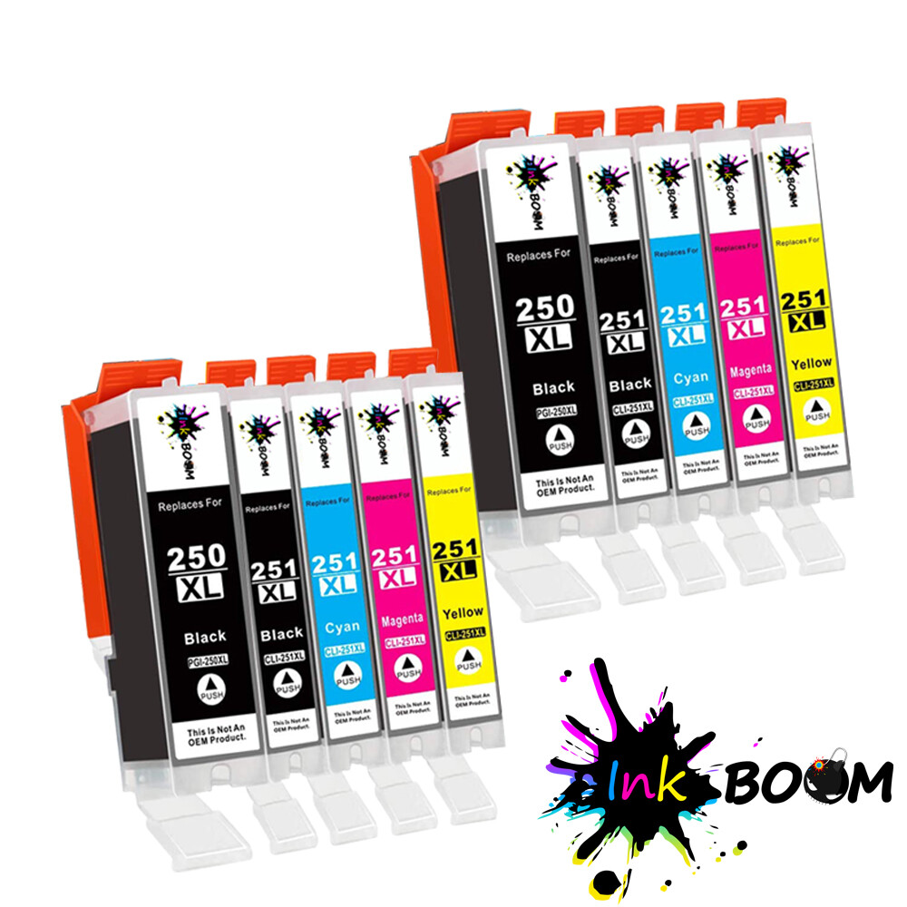 10 Ink Cartridge for PGI-250 CLI-251 5pack Pixma MG5620 MG5520 MG5420 MX922