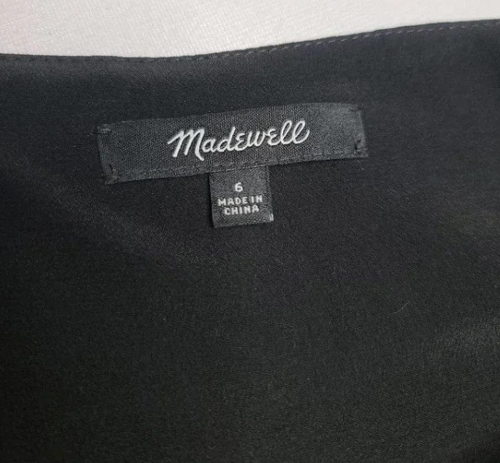 Madewell Silk Cami Tie Top, EUC Size 6