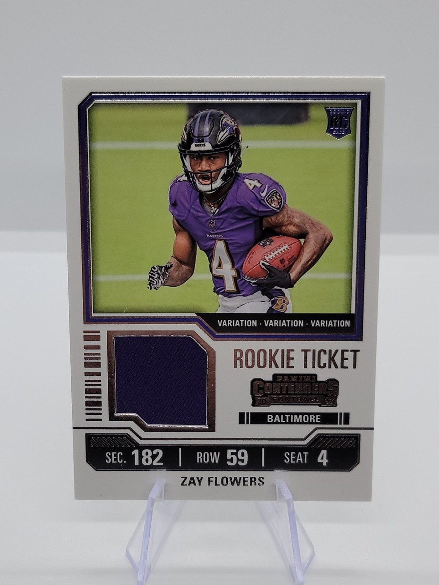 Zay Flowers 2023 Panini Contenders Rookie Ticket Jersey Patch
