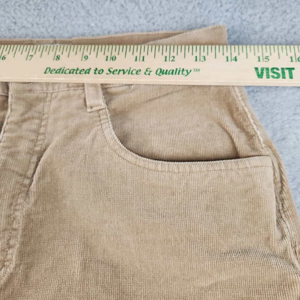 Французские вельветовые брюки женские 8 28x31 желтовато-коричневые эластичные джинсы FDJ - Изображение 3 из 4