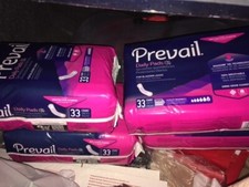 4 Pks Prevail Daily 33 Pads/pack Ultimate Absorbency Regular For Bladder Leaks