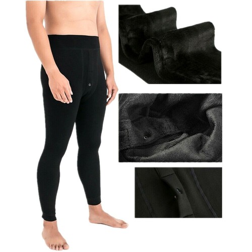 Men Fur Lined Elastic Warm Thermal 