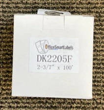 Office Smart Labels DK 2205F 2-3/7” X 100” Continuous Address Label for Brother