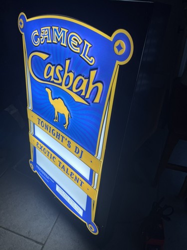 Letrero grande de publicidad de cigarrillo Camel Casbah 36”x24”x3” funciona - Imagen 15 de 20