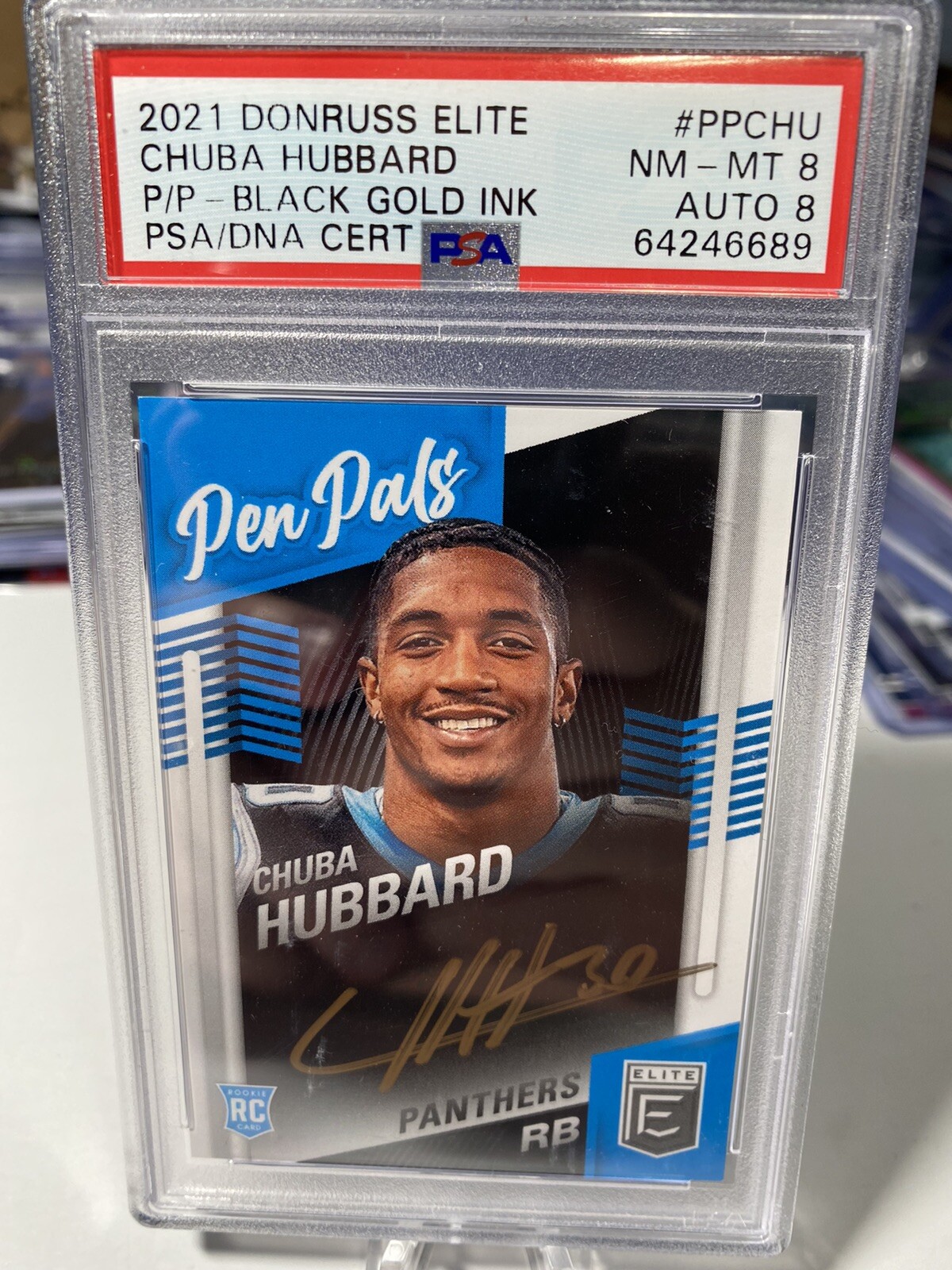 Mac Jones Panini Donruss Elite Pen Pals #PPMJ Black Gold Ink