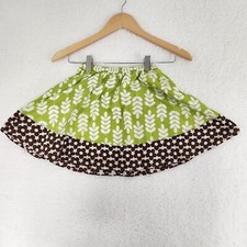 Carter Skirt Girls Green Brown White Floral Size 5