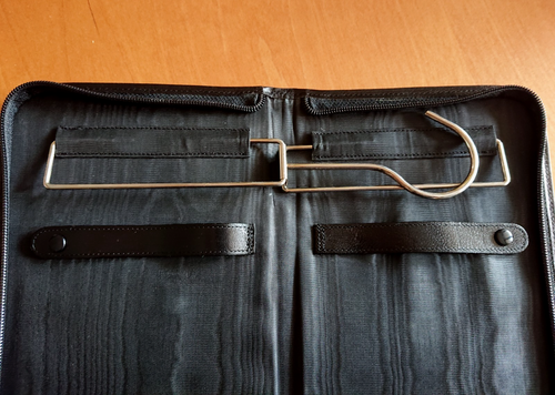 Porta Cravatte Custodia da Viaggio in Vera Pelle - Nero - Made in Italy - Foto 5 di 9