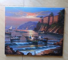 dipinto olio su tela misure del pittore Mario Galanti CM 40X50