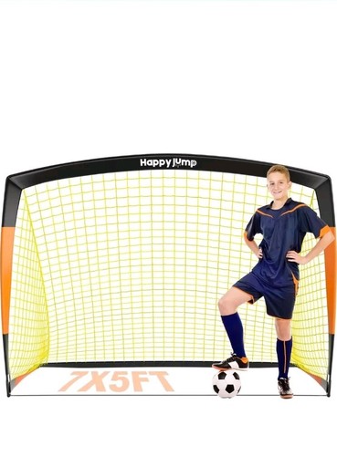 Happy Jump Soccer Goal Soccer Net for Kids Backyard 7' x 5'