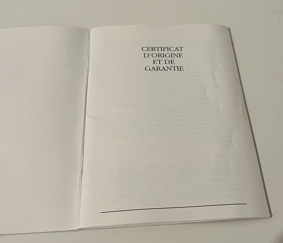 Audemars Piguet Certificat Et De Guarantee BC 25403 Certificate Original Certificat Foto 3 de 4