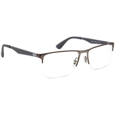 Ray-Ban Eyeglasses RB 6335 2855 Gunmetal/Gray Half Rim Metal Frame 56[]17  145