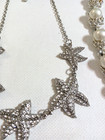 Necklaces with clear stones, starfish, enamel pendant on silvertone chains — photo 8